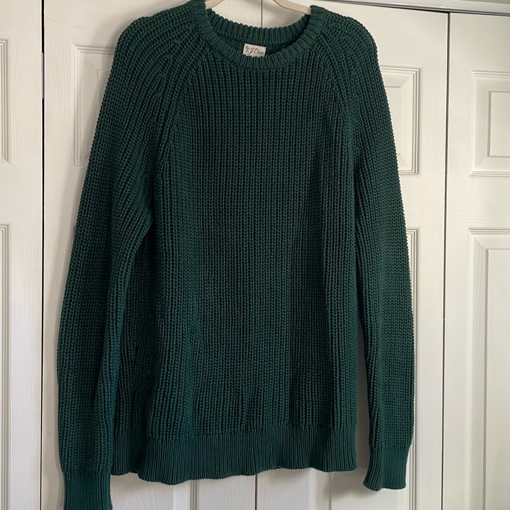 J Crew Heritage Cotton Shaker Stitch Sweater Mens size Large